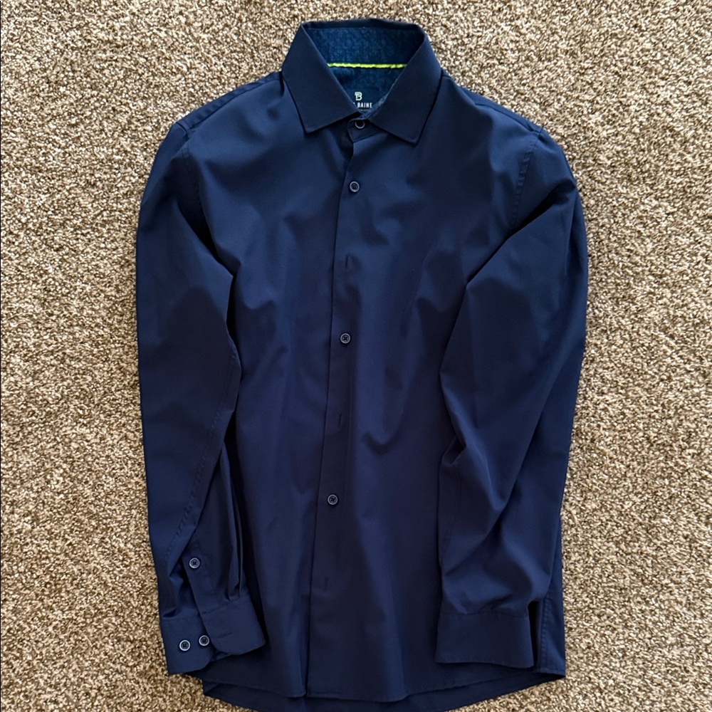 Tom Blaine Men's Navy Blue Dress Shirt